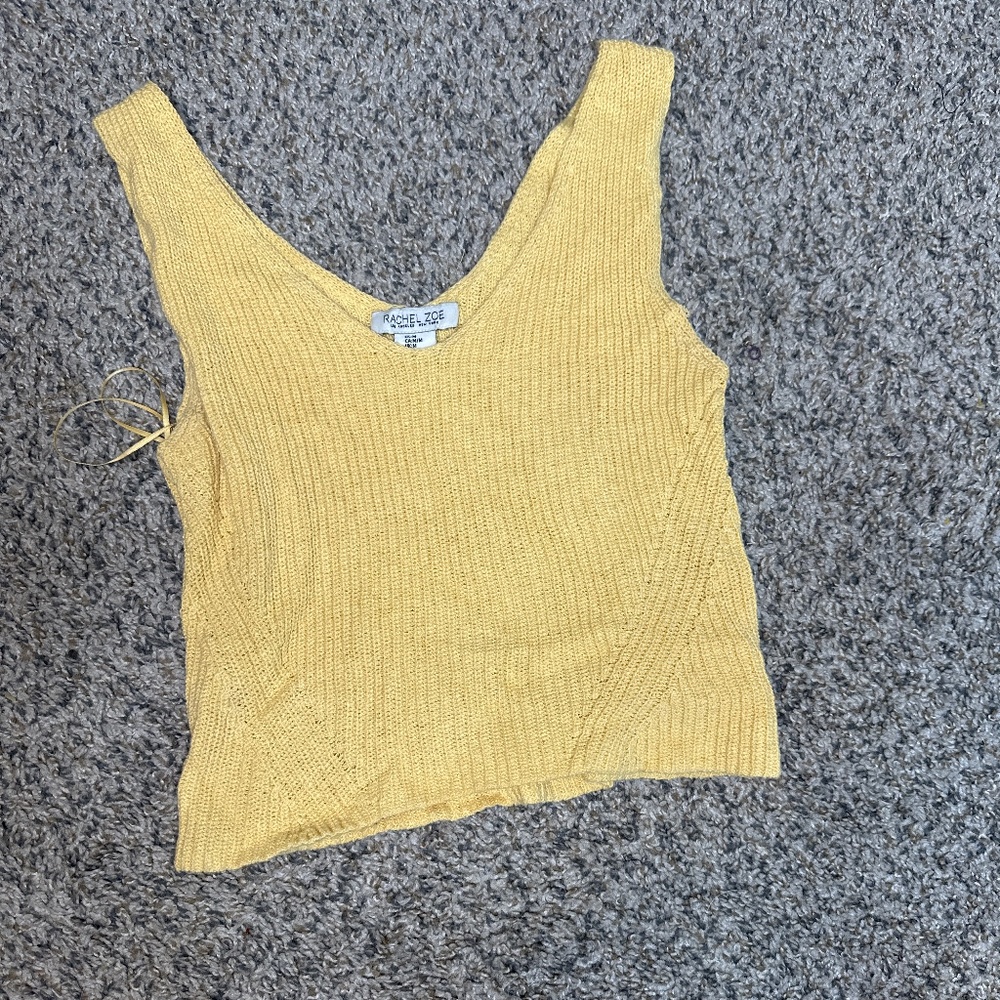 Yellow tank top sweater